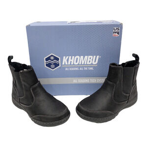 Khombu Black All Weather Charlotte Pull On Chelsea Winter Rain Ankle Booties 11